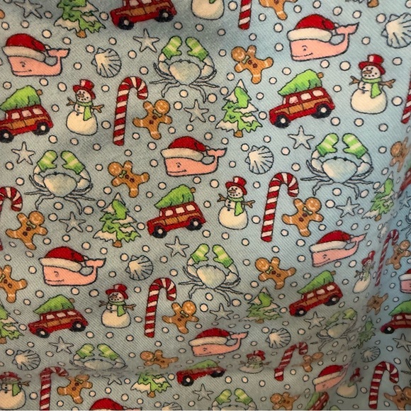 Vineyard Vines Christmas theme lounge pants size medium drawstring waist cotton - Picture 3 of 11